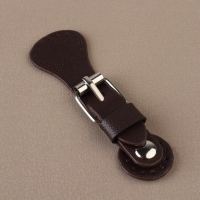 Застёжка для сумки на кнопке, 8 &times; 3 см, цвет коричневый