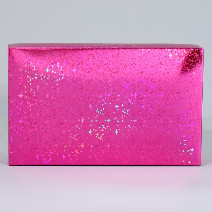 Коробка кондитерская &laquo;Розовые звёздочки&raquo;, 22 х 8 х 13.5 см