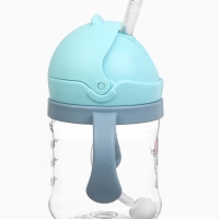 Mum&Baby, Поильник- непроливайка с трубочкой, зайка, голубой SL-07275C