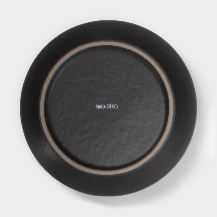 Салатник Magistro Black style, d=15 см, фарфор, чёрный