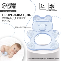 Прорезыватель охлаждающий с водой &laquo;Мишка&raquo;, цвет МИКС, КНОПА