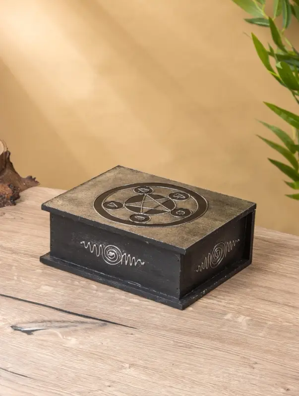 Шкатулка "Цветок жизни" 19х15х7 см, МДФ