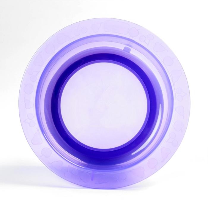 Тарелка детская на присоске, глубокая, 470 мл, от 5 мес., цвета МИКС, 400 мл, 17,5х17,5х4,3