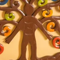 Панно "Единство с природой" МДФ, 40х40х1 см, разноцветная