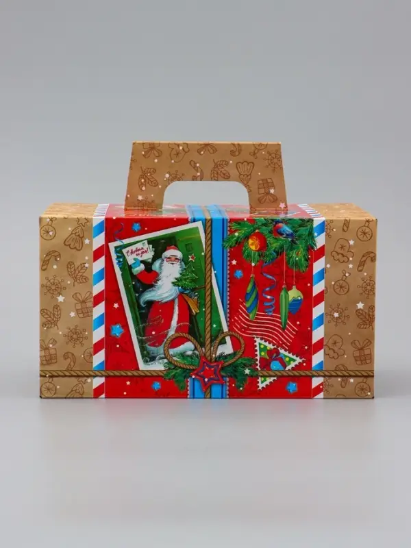 Коробка Новогодняя подарочная "Почта" 27 х 14,5 х 16 см
