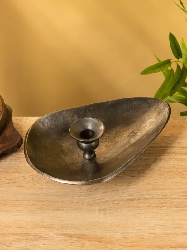 Подсвечник "Средневековье" алюминий 25,5х18х7,5 см