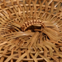 Корзина плетёная "Баскет" бамбук 40х40х60 см, светлая