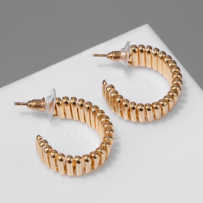 Серьги металл «Геометрия» дорожка акары, мини, цвет золото, d=2,2 см Серьги металл «Геометрия» дорожка акары, мини, цвет золото, d=2,2 см