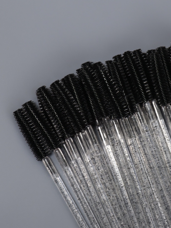 Щёточки для бровей и ресниц, силиконовые, набор - 50 шт, 10,5 см, цвет чёрный/прозрачный Щёточки для бровей и ресниц, силиконовые, набор - 50 шт, 10,5 см, цвет чёрный/прозрачный