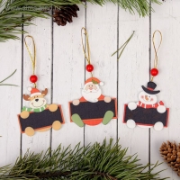 Подвеска новогодняя &laquo;Зимушка&raquo; с досочкой для пожеланий, под мел, МИКС