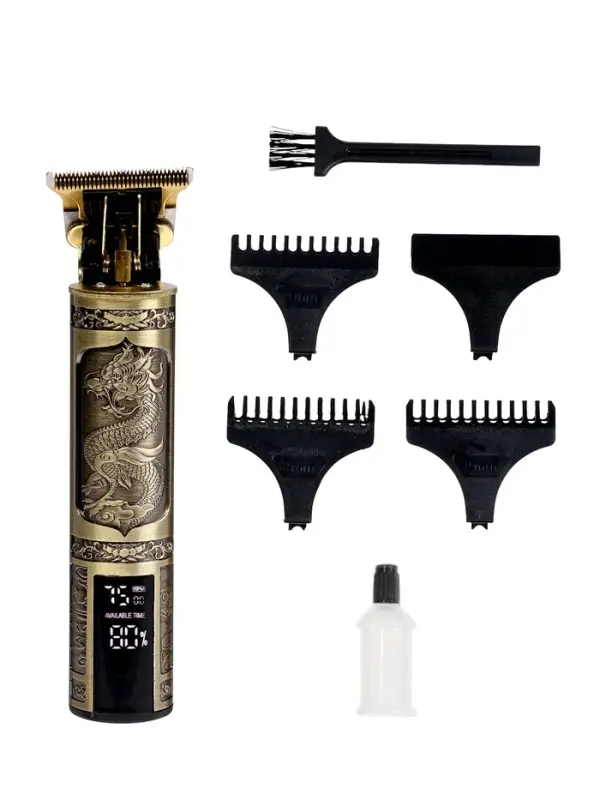 Машинка для стрижки LTRI-29, портативная, 600 мАч, 3 насадки, дисплей, USB