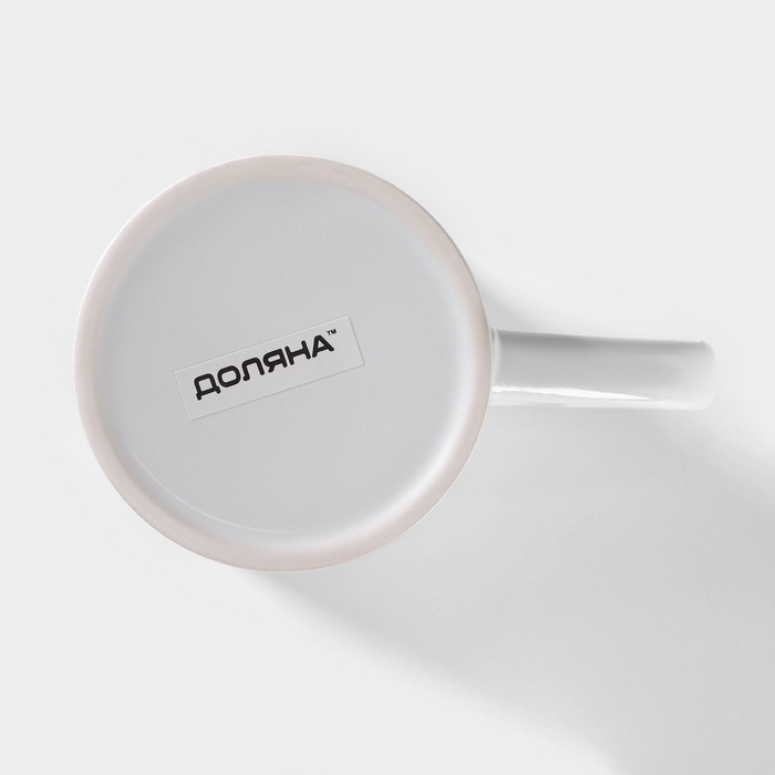 Кружка керамическая под сублимацию Доляна &laquo;Лав стори&raquo;, 320 мл, цвет белый