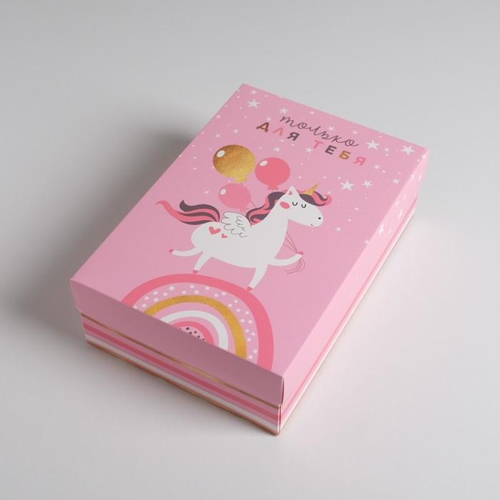 Коробка подарочная складная, упаковка, «Единорог», 30 х 20 х 9 см Коробка подарочная складная, упаковка, «Единорог», 30 х 20 х 9 см