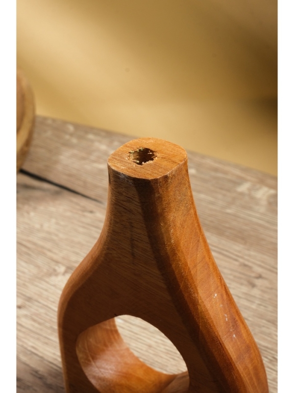 Ваза "Катарсис" дерево Джати, 12х3х18 см, цв. коричневый
