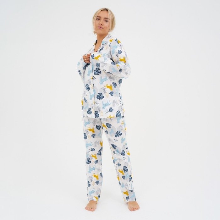 Пижама (рубашка, брюки) женская KAFTAN "Тропики" р. 40-42