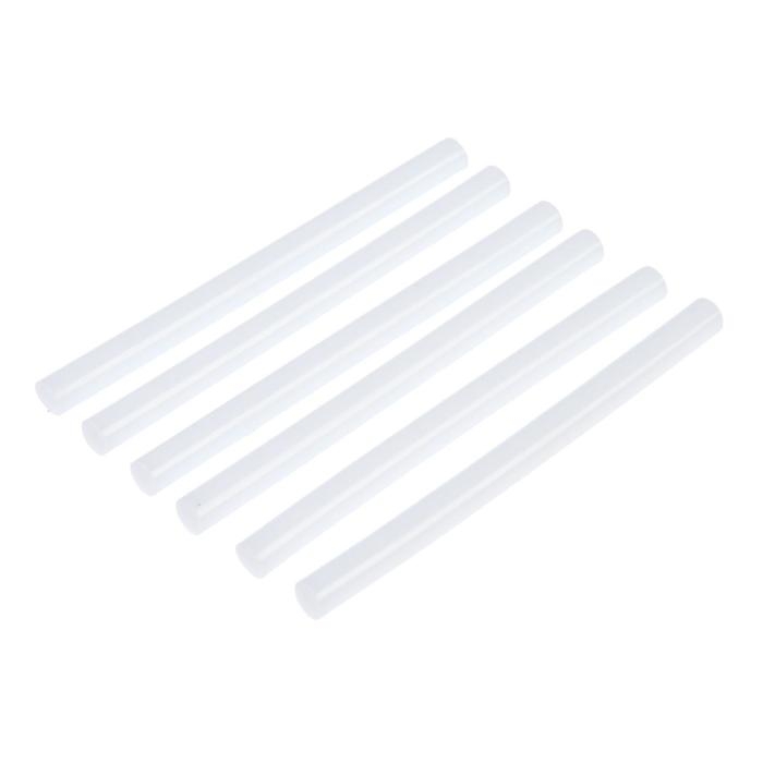 Клеевые стержни ТУНДРА, 7 х 100 мм, белые, 6 шт. Клеевые стержни ТУНДРА, 7 х 100 мм, белые, 6 шт.