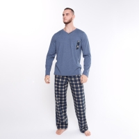 Комплект (лонгслив,брюки) мужской, цвет тёмно-синий, размер 58 Комплект (лонгслив,брюки) мужской, цвет тёмно-синий, размер 58