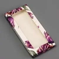 Подарочная коробка под плитку шоколада, с окном &laquo;Акварель тюльпаны&raquo;, 17&times;8&times;1.4 см