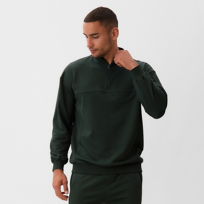 Джемпер мужской MINAKU: Casual Collection MAN цвет хаки, р-р 54 Джемпер мужской MINAKU: Casual Collection MAN цвет хаки, р-р 54