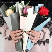 Плёнка для цветов и подарков "Серо-зеленая", 57 х 57 &plusmn;5% см