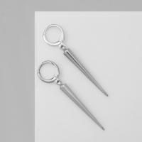 Серьги металл &laquo;Шипы&raquo; удлинённые, цвет серебро