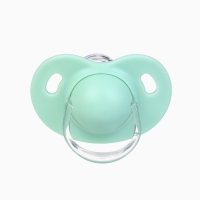 Соска-пустышка ортодонтическая, силикон, от 6 мес., с колпачком, цвет голубой микс