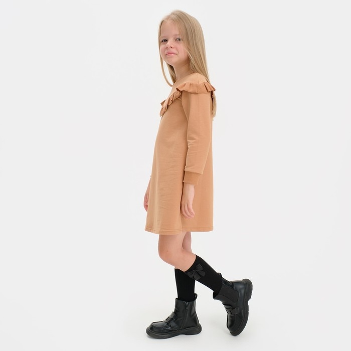 Платье для девочки KAFTAN Платье для девочки KAFTAN "Basic line", размер 30 (98-104), цвет кофе