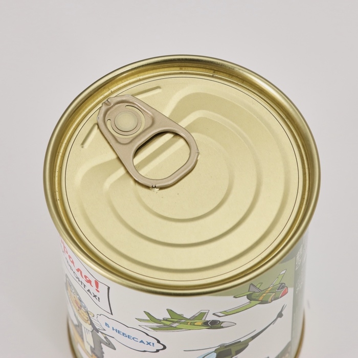 Подарочные носки в банке &laquo;С 23 февраля!&raquo;, (внутри носки мужские, цвет чёрный)