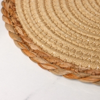 Салфетка сервировочная на стол Доляна &laquo;Мэг&raquo;, d=30 см, бежевая