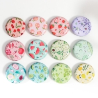 Шкатулка металл круглая "Фрукты и овощи" фасовка 12 шт 1,8х7х7 см