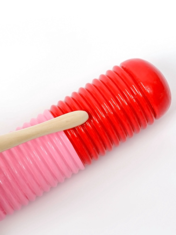 Музыкальный инструмент Гуиро Music Life трещотка, 14 х 4,5 см, розовый с красным Музыкальный инструмент Гуиро Music Life трещотка, 14 х 4,5 см, розовый с красным