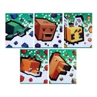 Тетрадь 48 листов в линейку Calligrata &laquo;Пиксели&raquo;, обложка мелованный картон, блок офсет, МИКС