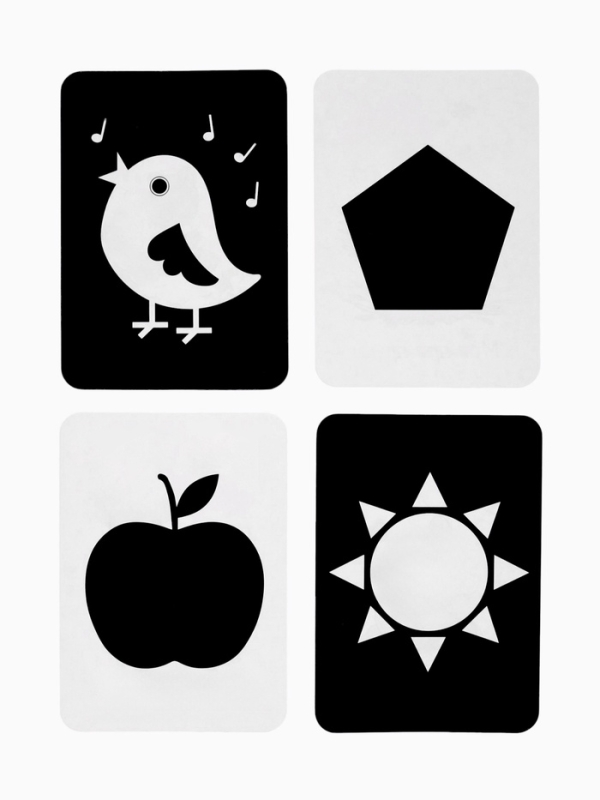 Набор двухсторонних карточек для фотосессий, развивающие чёрно-белые картинки,12&times;8 см, Дисней