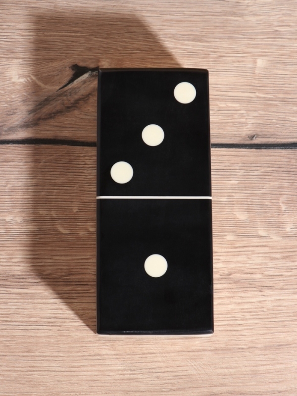 Настольная игра "Домино" 18,5х7,5х4 см, смола, дерево