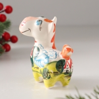 Статуэтка фарфоровая "Конь Пегас Город" /авторскмя роспись О.Огородникова/, 8 см