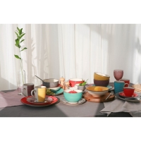 Салатник керамический Доляна &laquo;Морской мир&raquo;, 800 мл, d=14 см, цвет бордовый