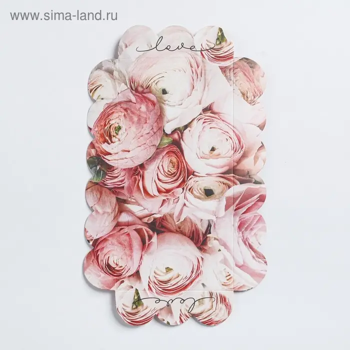 Коробка для печенья, кондитерская упаковка с пластиковой крышкой, My best wishes, 21 х 10.5 х 3 см