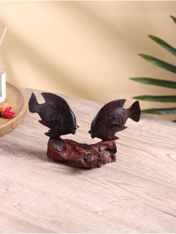 Сувенир "Рыбки" дерево соно, 9х10х14 см