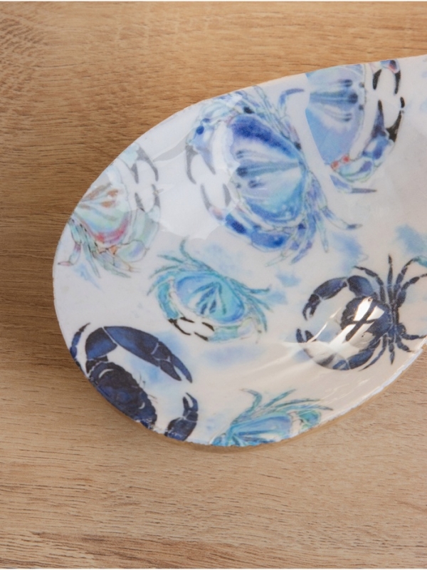 Подставка под ложку "Крабы" дерево манго 25,5х9х3,8 см