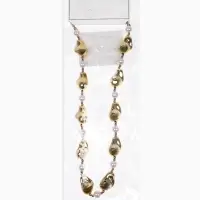 Бусы "Жемчуг Борокко", цвет белый в золоте 40+удл