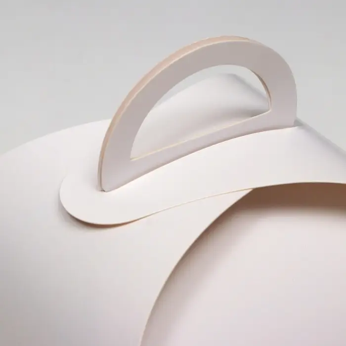 Коробка под бенто - торт без окна, белая, 12.5&times;10.5&times;11 см