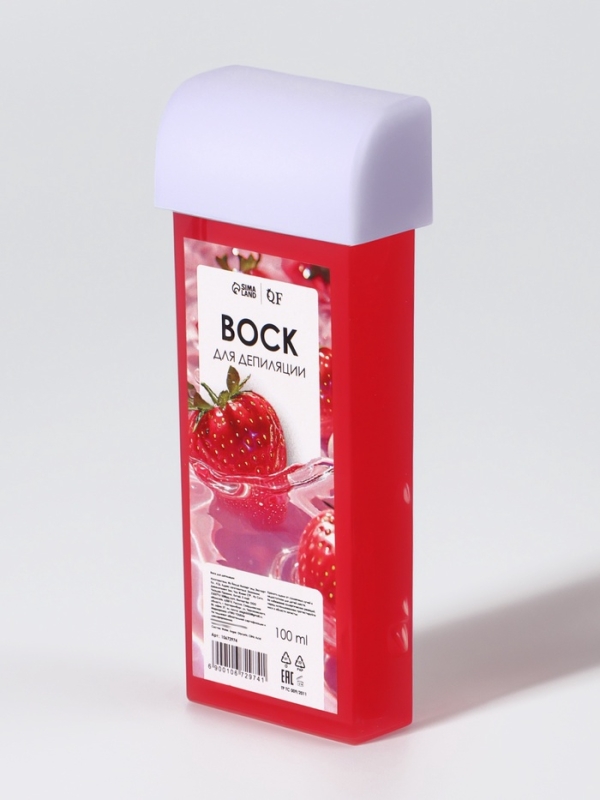 Воск для депиляции в картридже Клубника 100мл накл QF Воск для депиляции в картридже Клубника 100мл накл QF