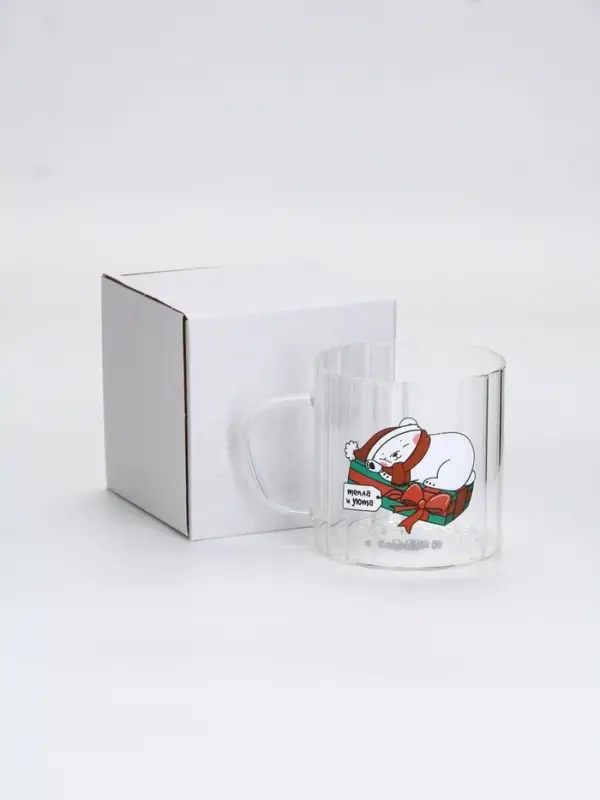 Кружка стеклянная &laquo;Тепла и уюта&raquo;, 650 мл