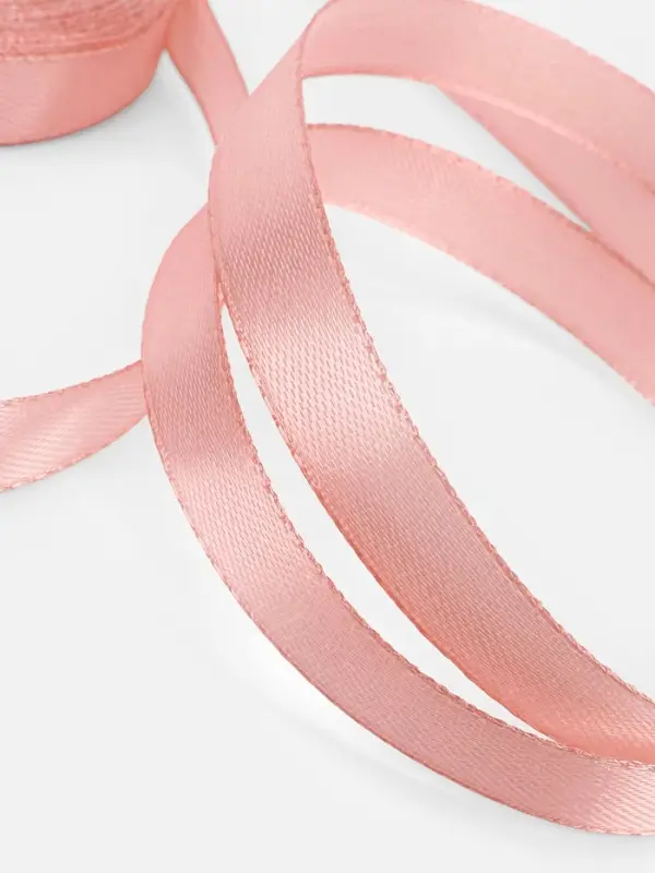 Лента атласная, 12 мм, 23&plusmn;1 м, цвет розовое золото