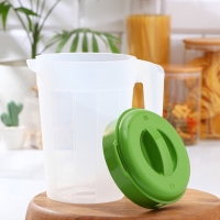 Кувшин с крышкой, 2,5 л, 20&times;14,5&times;22 см, пластик, зелёный