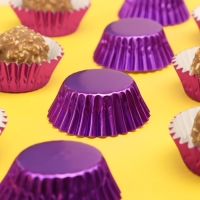 Форма для выпечки круглая, 3,5*2см фиолетовый набор