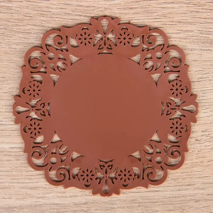 Набор подставок под горячее &laquo;Чаепитие&raquo;, 4 шт, 10 см, цвет МИКС