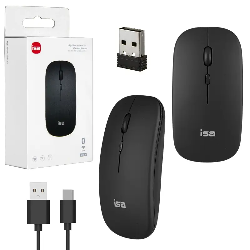 Беспроводная оптическая  мышь WM-2 ISA  черный IS322128 (200шт/кор)