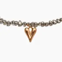 Колье "Сердце" водопад, цветной