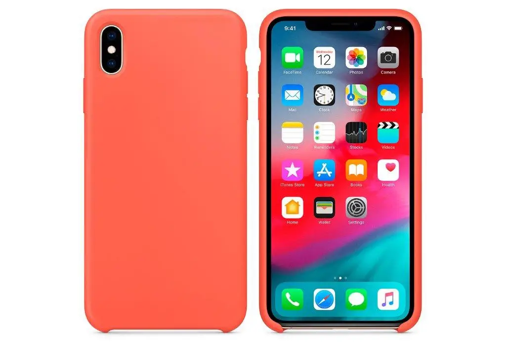 Чехол Iph XS Max Silicon Case 100% ORG Nectarine (c LOGO)